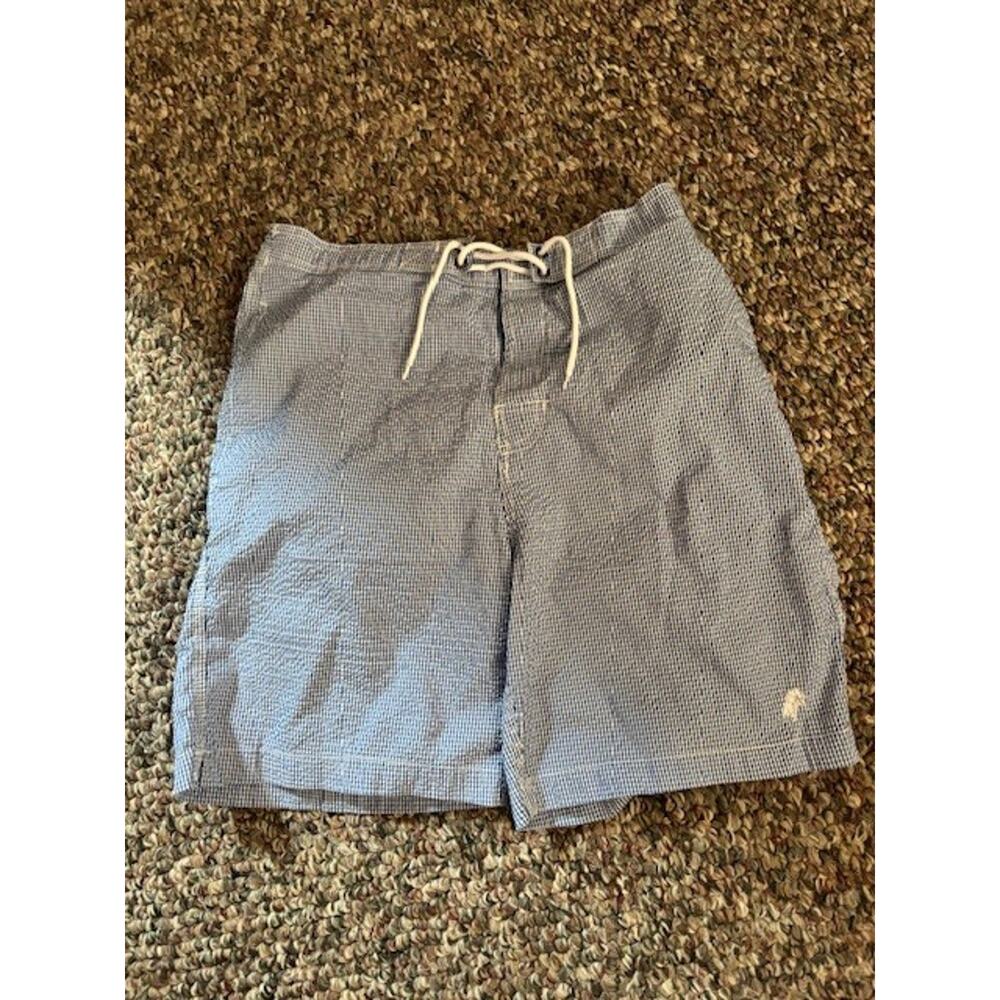 Men's Swim Trunks by Trunks Surf & Swim Blue/White Size L with back pocket